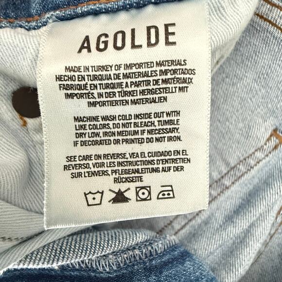 AGOLDE 90's Pinch Waist High Rise Straight Jeans Women's Size 30 A095C-1046 - Picture 5 of 7